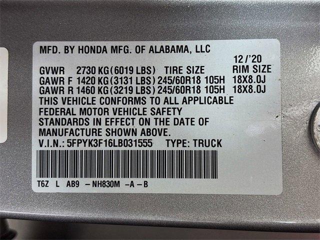2020 Honda Ridgeline Vehicle Photo in PUYALLUP, WA 98371-4149