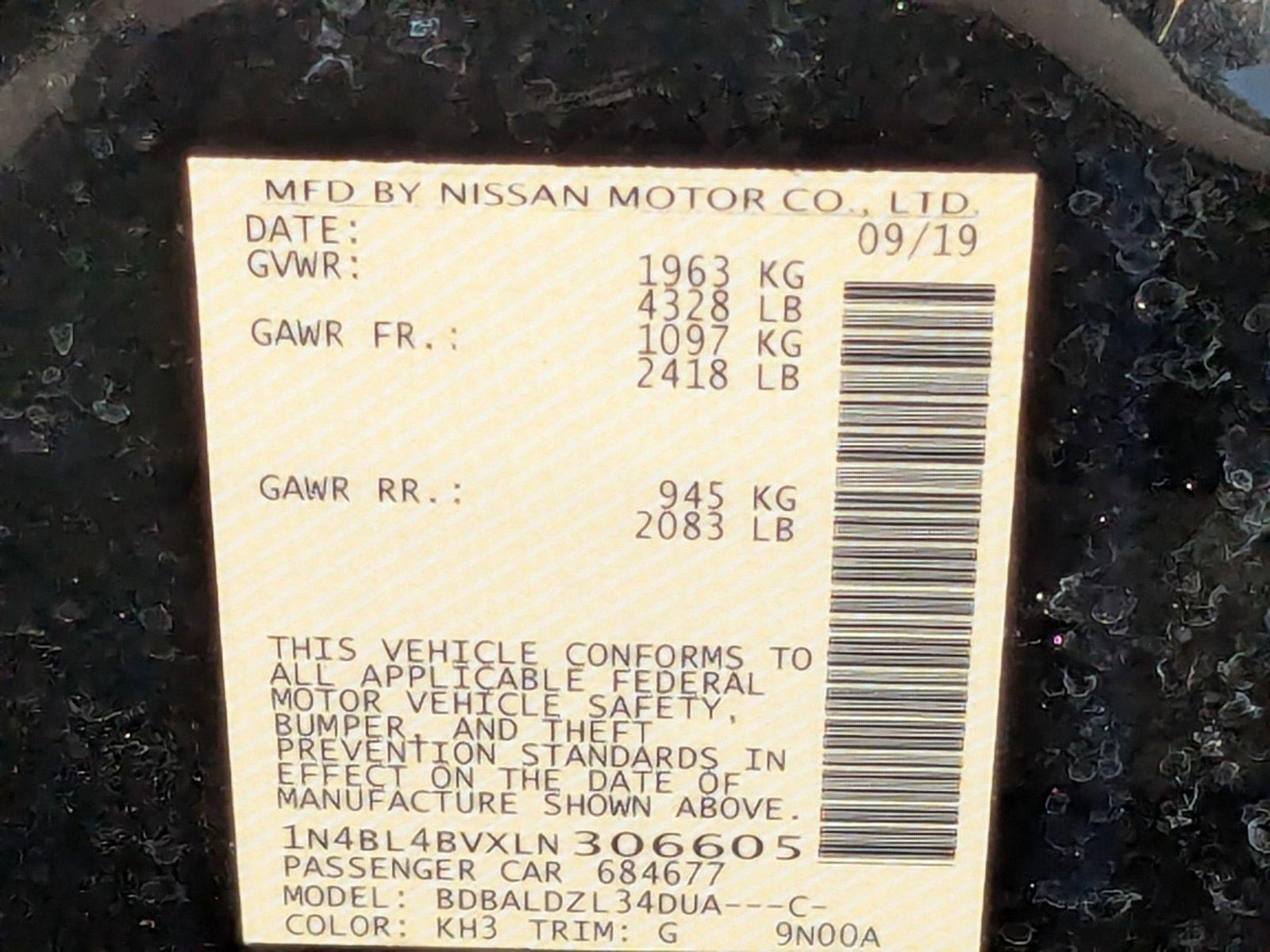 2020 Nissan Altima Vehicle Photo in St. Petersburg, FL 33713