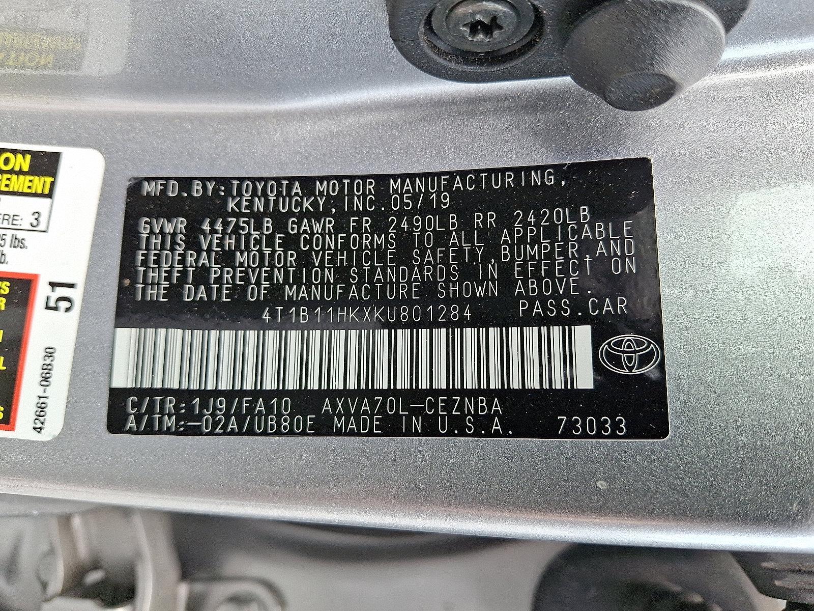 2019 Toyota Camry Vehicle Photo in Harrisburg, PA 17111