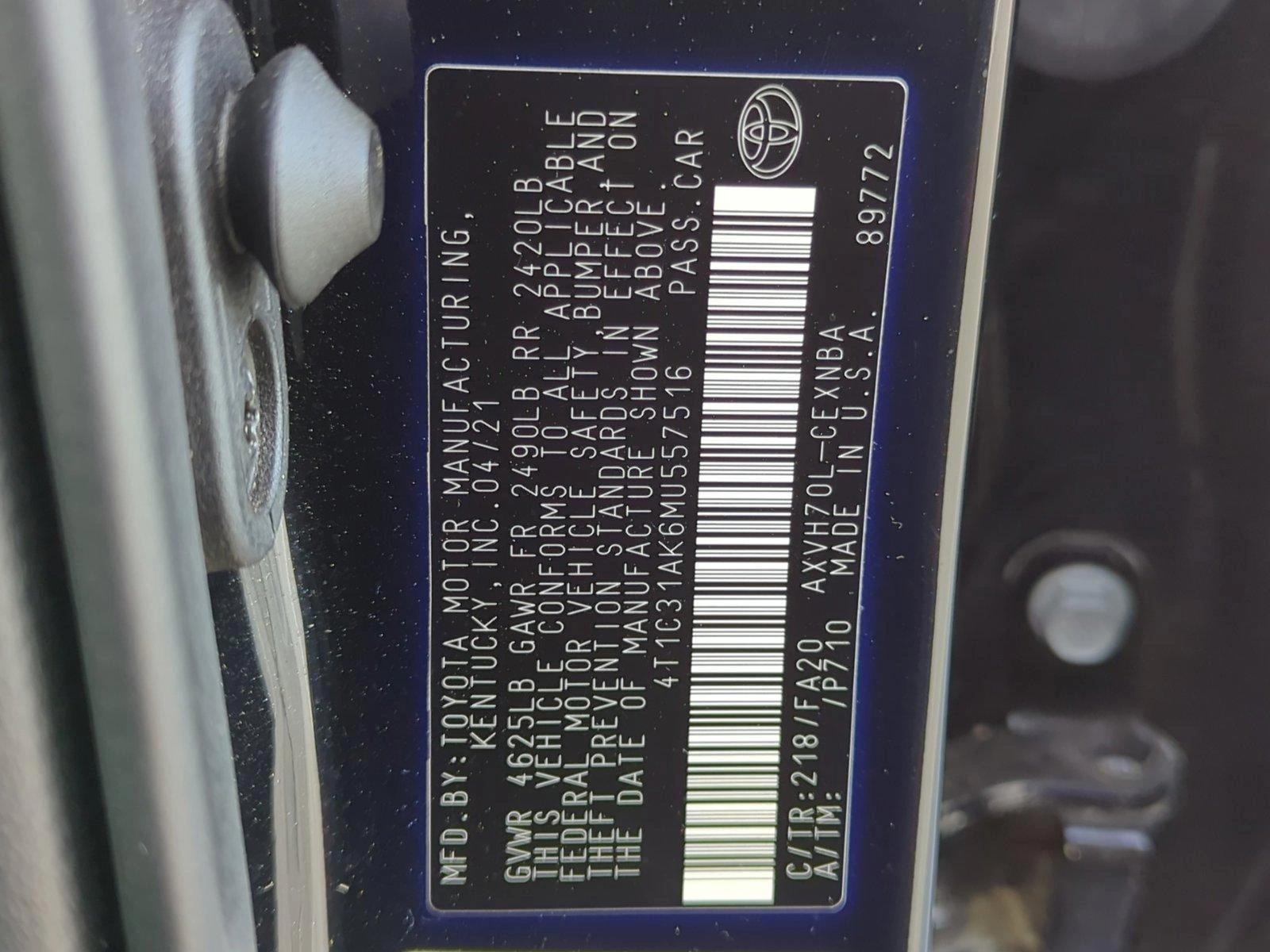 2021 Toyota Camry Vehicle Photo in Ft. Myers, FL 33907