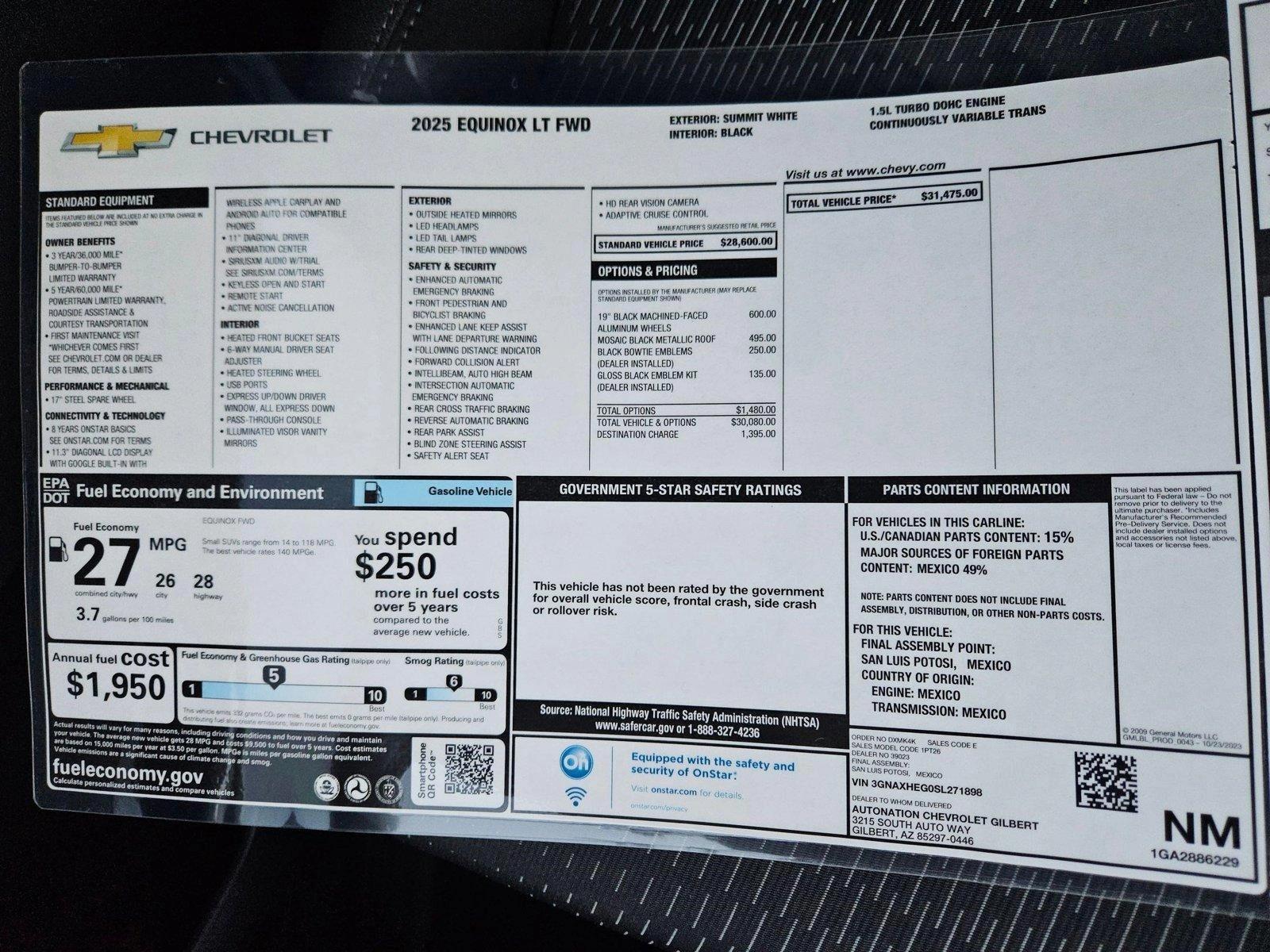 2025 Chevrolet Equinox Vehicle Photo in MESA, AZ 85206-4395