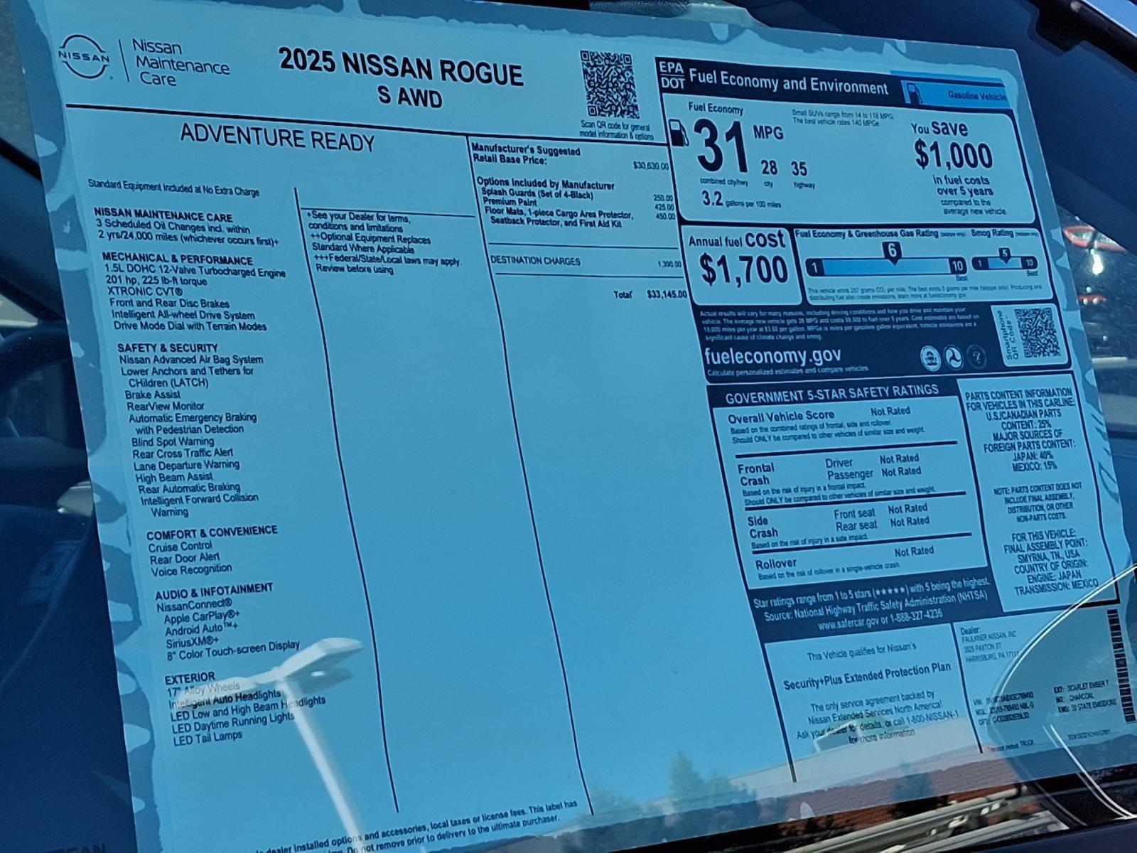 2025 Nissan Rogue Vehicle Photo in Harrisburg, PA 17111-1033