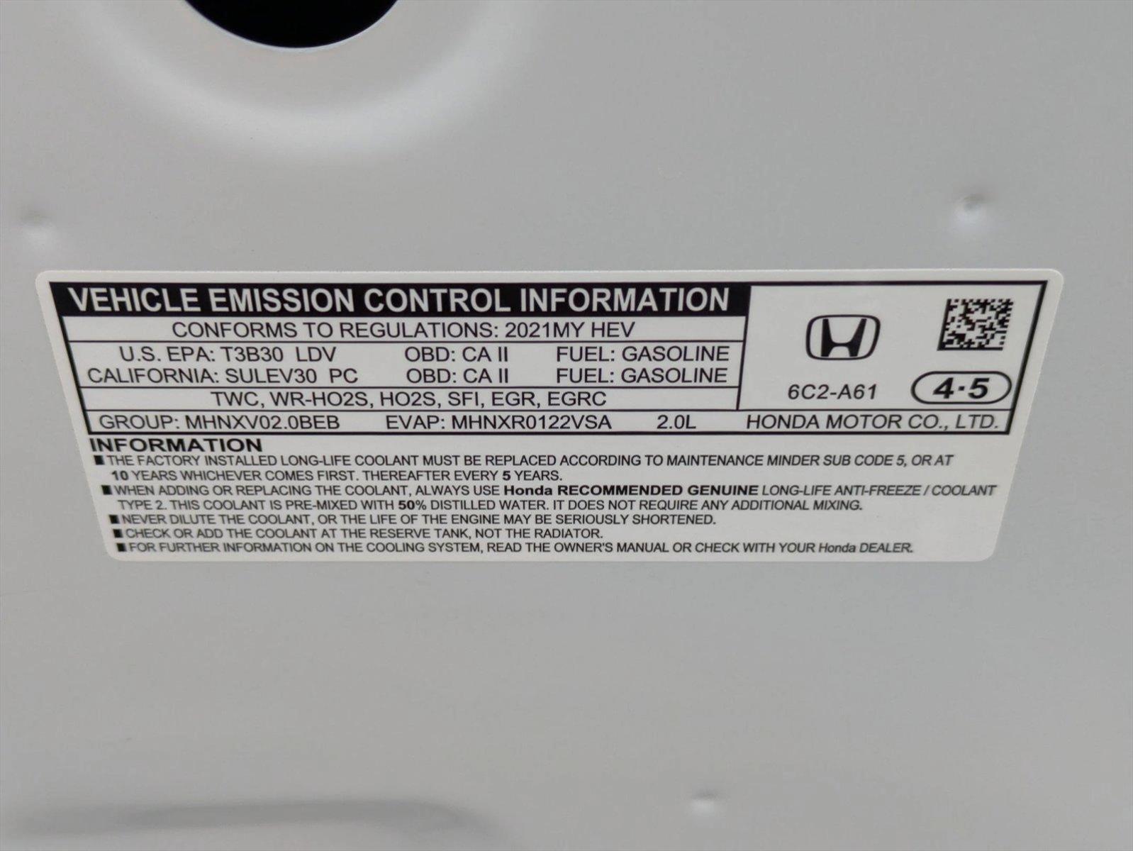 2021 Honda Accord Hybrid Vehicle Photo in Tustin, CA 92782