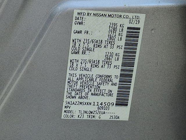 2019 Nissan Murano Vehicle Photo in PAWLING, NY 12564-3219