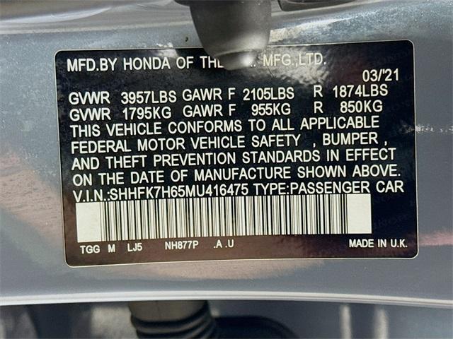 2021 Honda Civic Hatchback Vehicle Photo in Everett, WA 98204