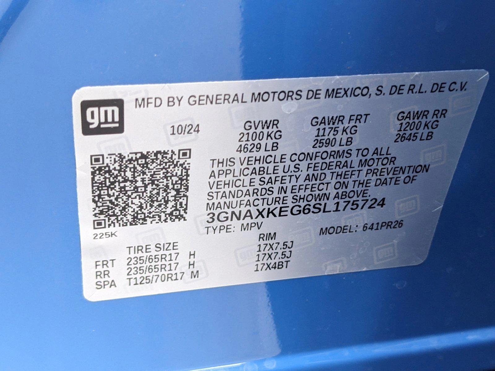 2025 Chevrolet Equinox Vehicle Photo in GREENACRES, FL 33463-3207