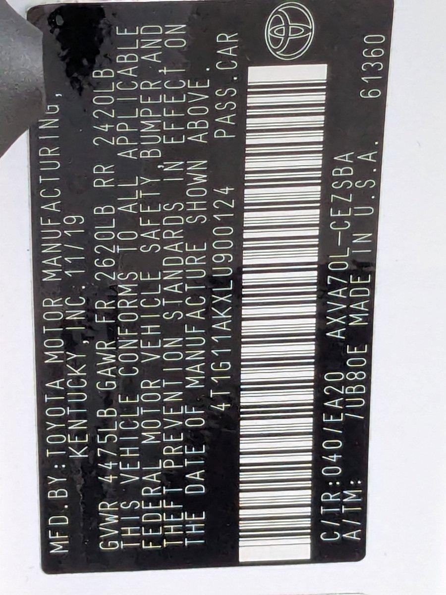 2020 Toyota Camry Vehicle Photo in PEMBROKE PINES, FL 33024-6534