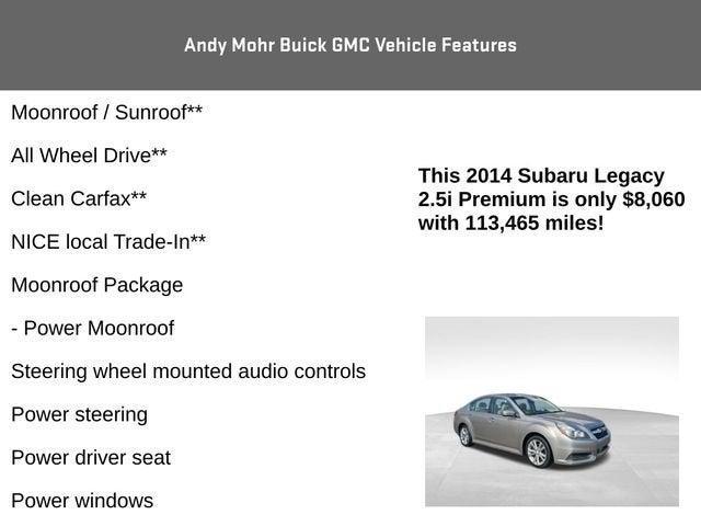 2014 Subaru Legacy Vehicle Photo in Fishers, IN 46038