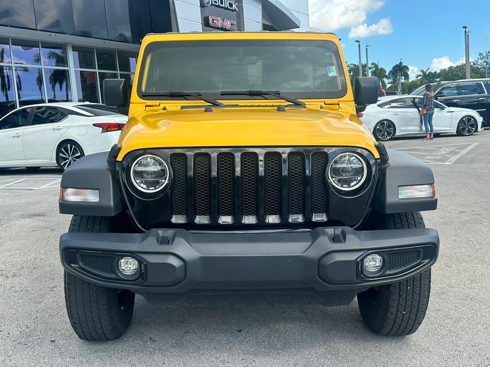 Used 2021 Jeep Wrangler Unlimited Willys with VIN 1C4HJXDG1MW665136 for sale in Homestead, FL