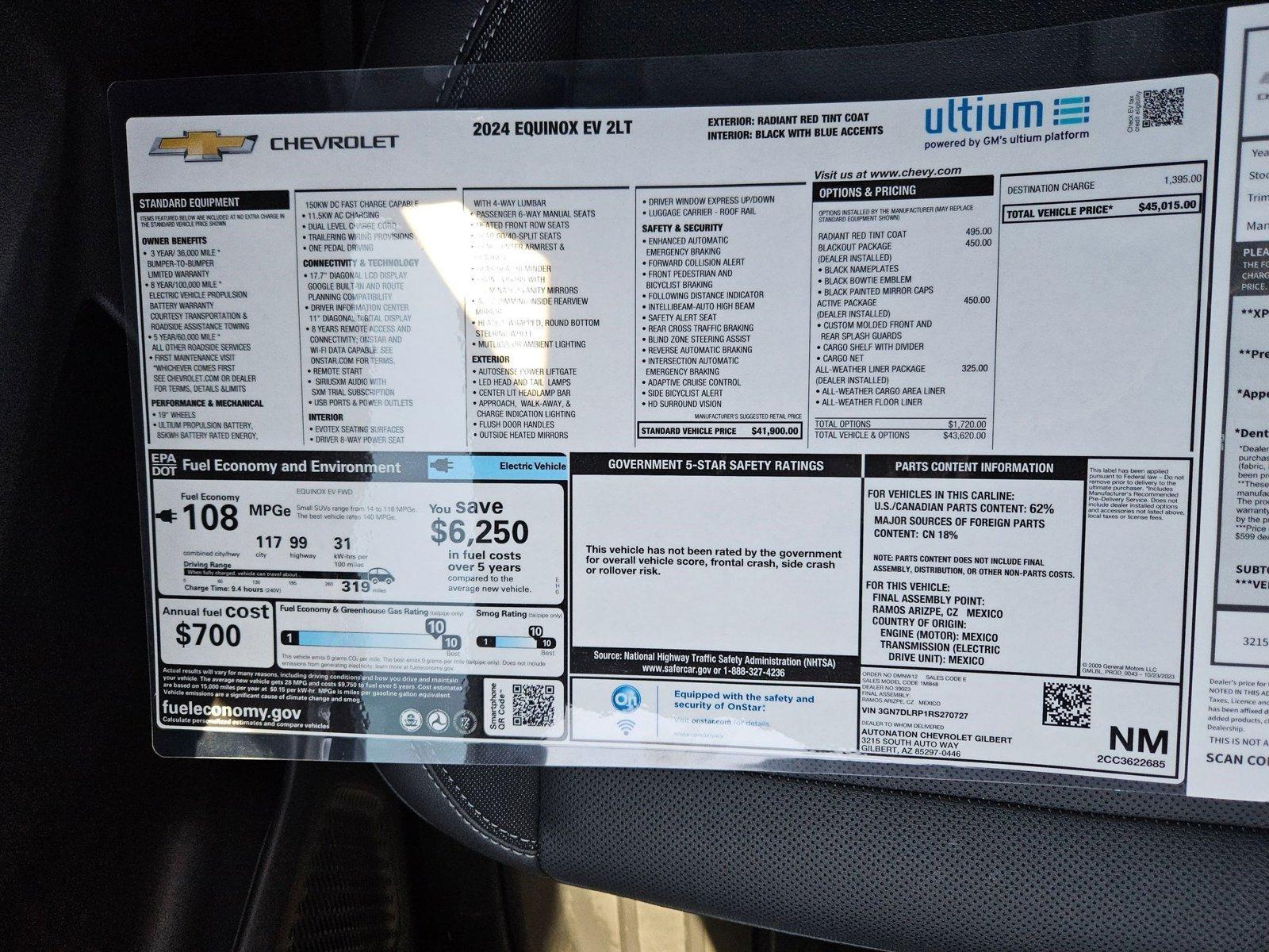 2024 Chevrolet Equinox EV Vehicle Photo in GILBERT, AZ 85297-0446