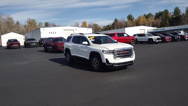 Used 2021 GMC Acadia SLE with VIN 1GKKNRLS2MZ203229 for sale in Ludington, MI