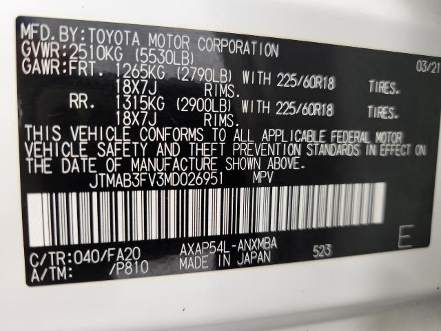 2021 Toyota RAV4 Prime Vehicle Photo in APPLETON, WI 54914-4656