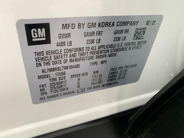 2022 Chevrolet Trailblazer Vehicle Photo in MOON TOWNSHIP, PA 15108-2571