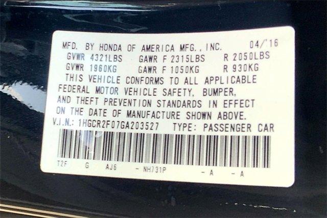 2016 Honda Accord Sedan Vehicle Photo in TOPEKA, KS 66609-0000