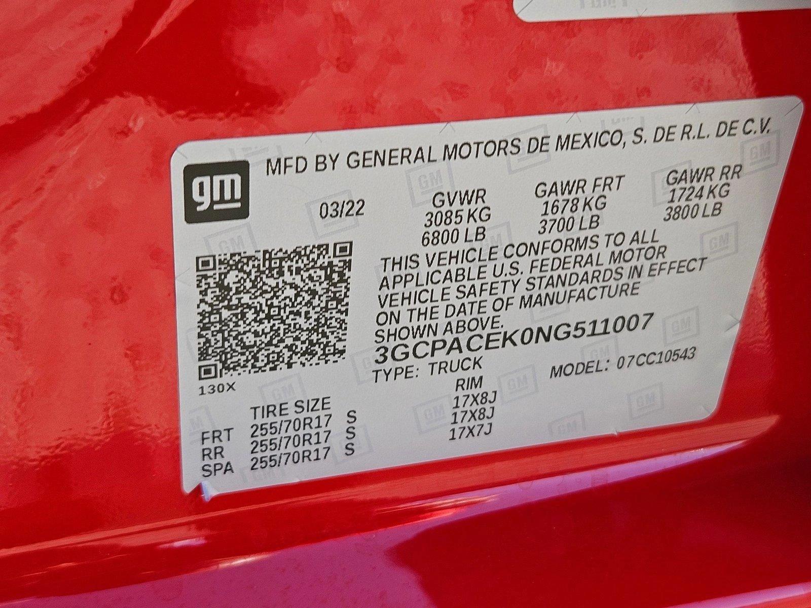 2022 Chevrolet Silverado 1500 Vehicle Photo in PEORIA, AZ 85382-3715