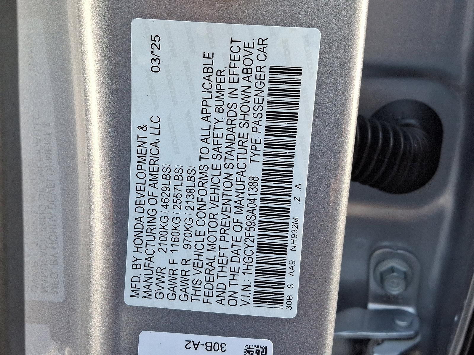 2025 Honda Accord Hybrid Vehicle Photo in Harrisburg, PA 17111