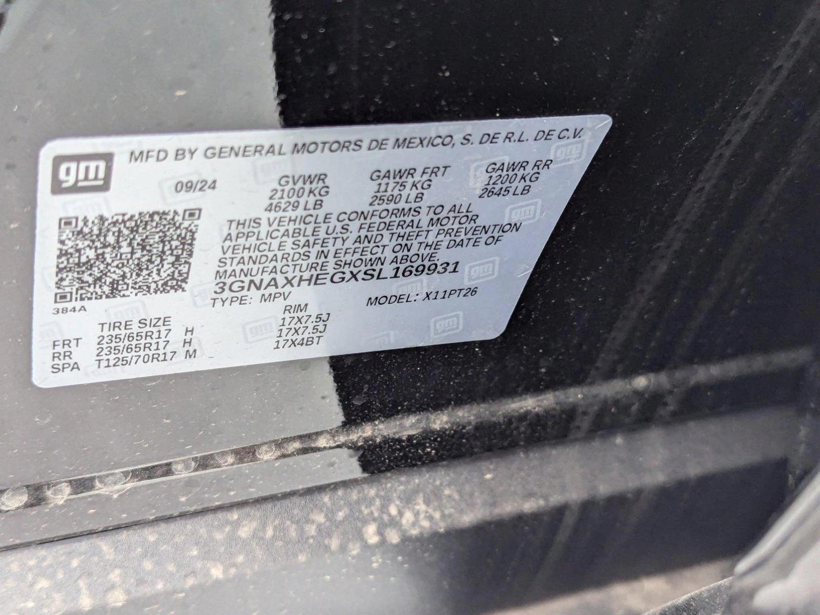 2025 Chevrolet Equinox Vehicle Photo in PEMBROKE PINES, FL 33024-6534