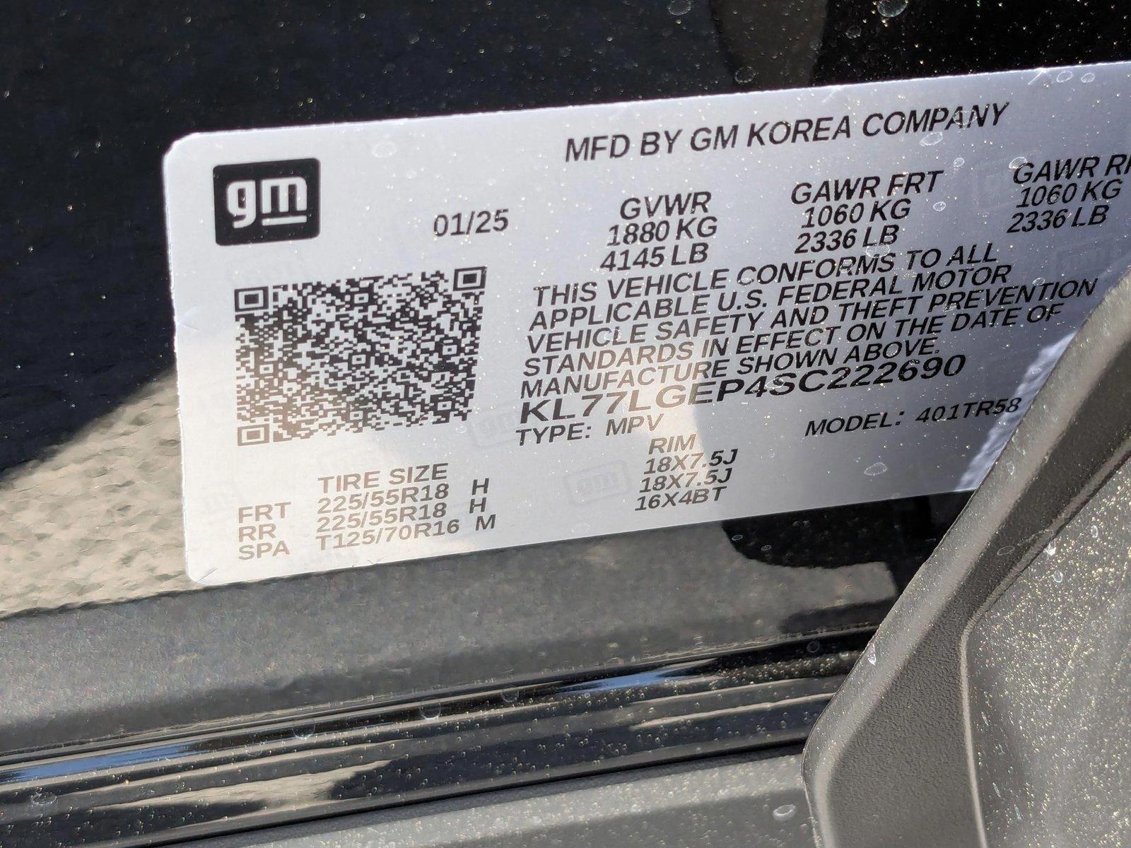 2025 Chevrolet Trax Vehicle Photo in PEMBROKE PINES, FL 33024-6534