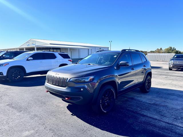 Used 2021 Jeep Cherokee Trailhawk with VIN 1C4PJMBXXMD148734 for sale in Blanchard, OK