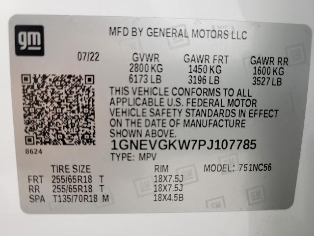 2023 Chevrolet Traverse Vehicle Photo in APPLETON, WI 54914-4656