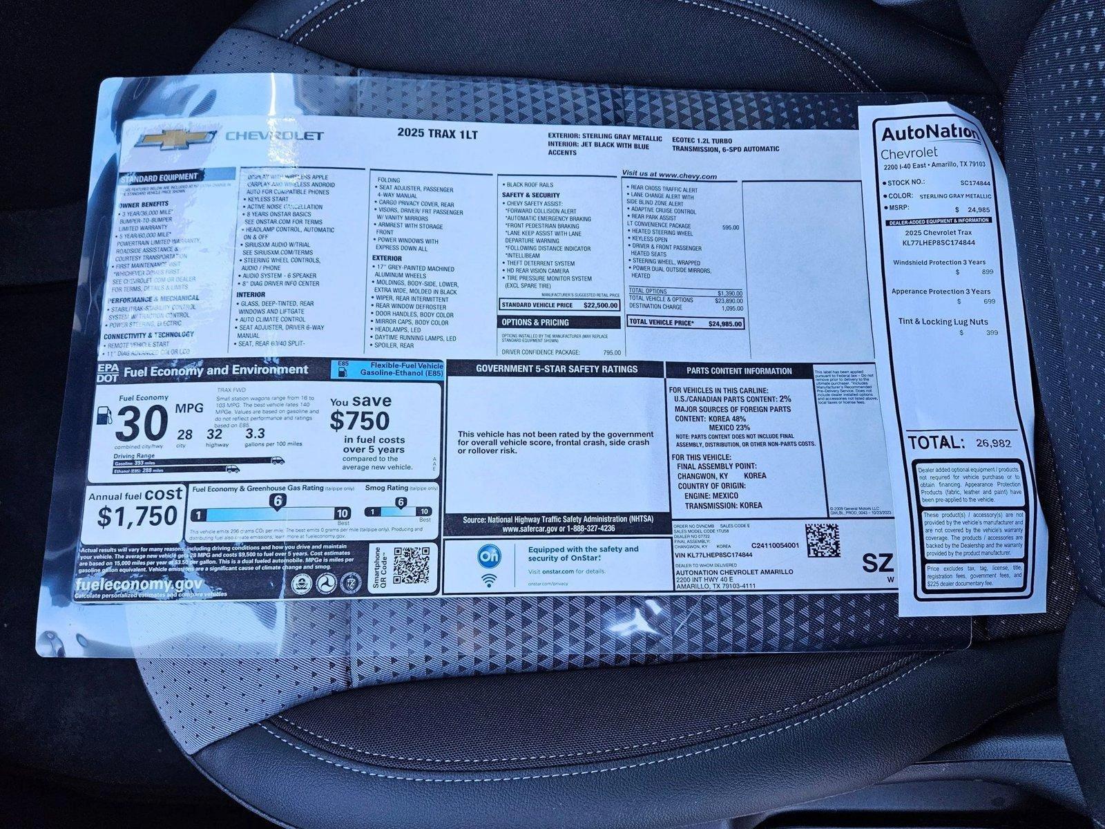 2025 Chevrolet Trax Vehicle Photo in AMARILLO, TX 79103-4111