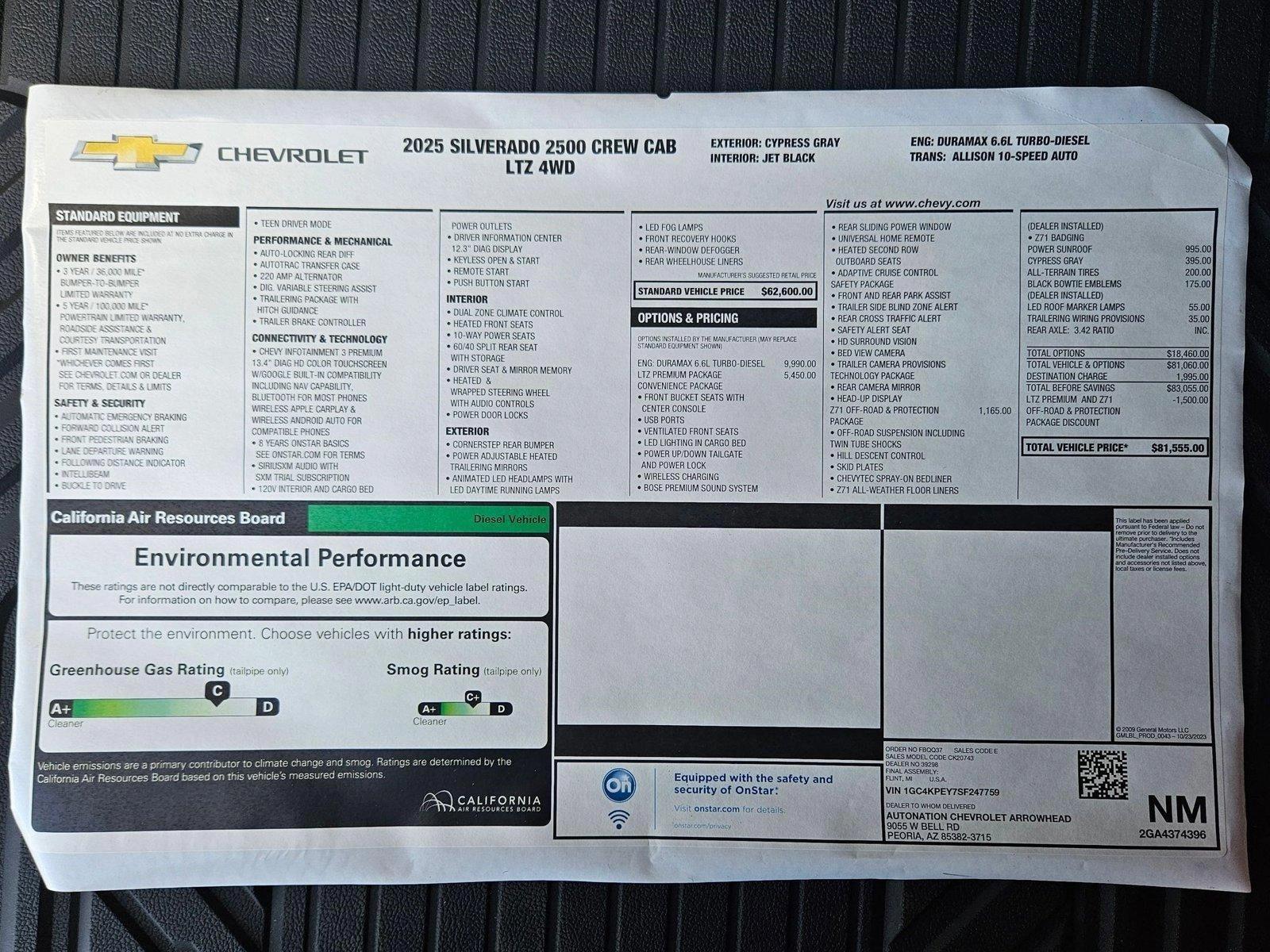 2025 Chevrolet Silverado 2500 HD Vehicle Photo in PEORIA, AZ 85382-3715