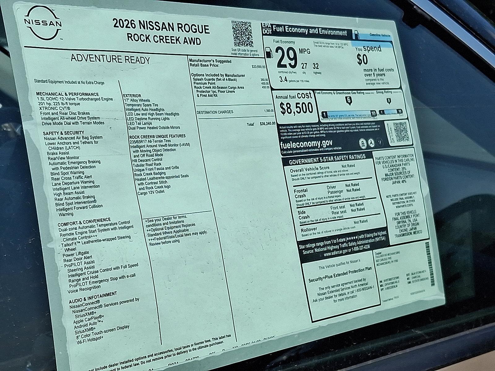 2026 Nissan Rogue Vehicle Photo in Mechanicsburg, PA 17050-2306