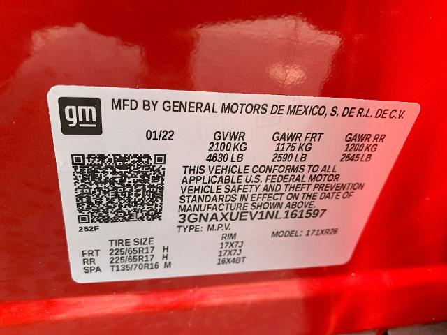 2022 Chevrolet Equinox Vehicle Photo in MOON TOWNSHIP, PA 15108-2571