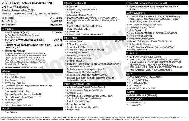 2025 Buick Enclave Vehicle Photo in DANBURY, CT 06810-5034