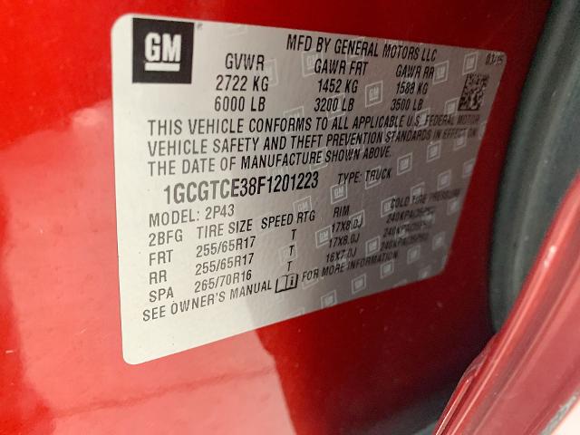 2015 Chevrolet Colorado Vehicle Photo in MOON TOWNSHIP, PA 15108-2571