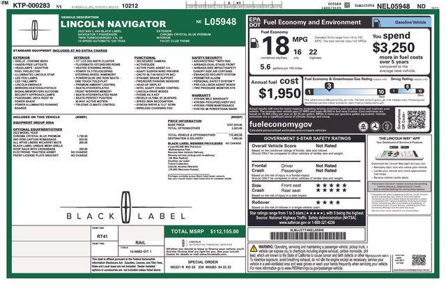 2022 Lincoln Navigator L Vehicle Photo in DANBURY, CT 06810-5034