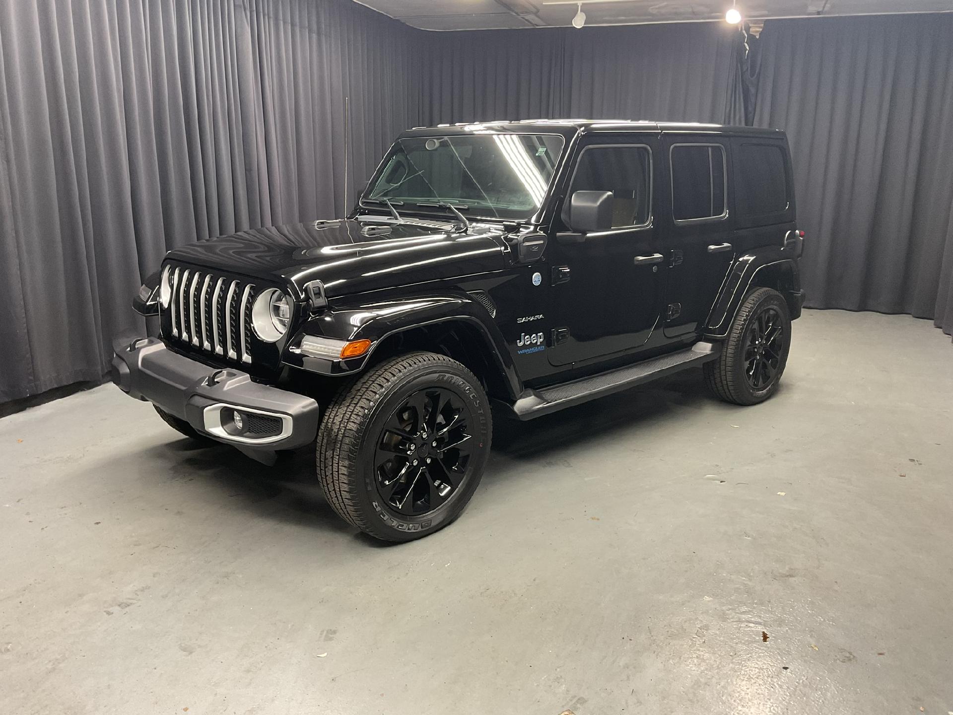 Used 2021 Jeep Wrangler Unlimited Sahara 4XE with VIN 1C4JJXP68MW742346 for sale in Rittman, OH