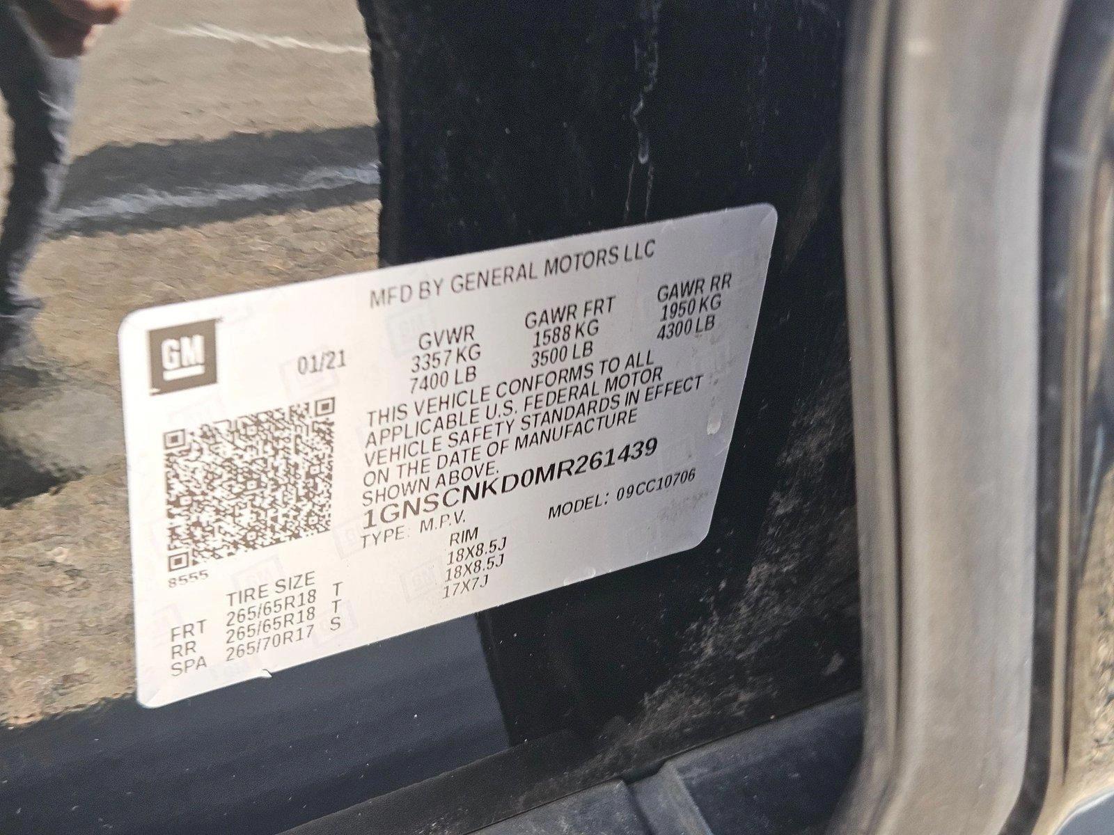 2021 Chevrolet Tahoe Vehicle Photo in PEORIA, AZ 85382-3715