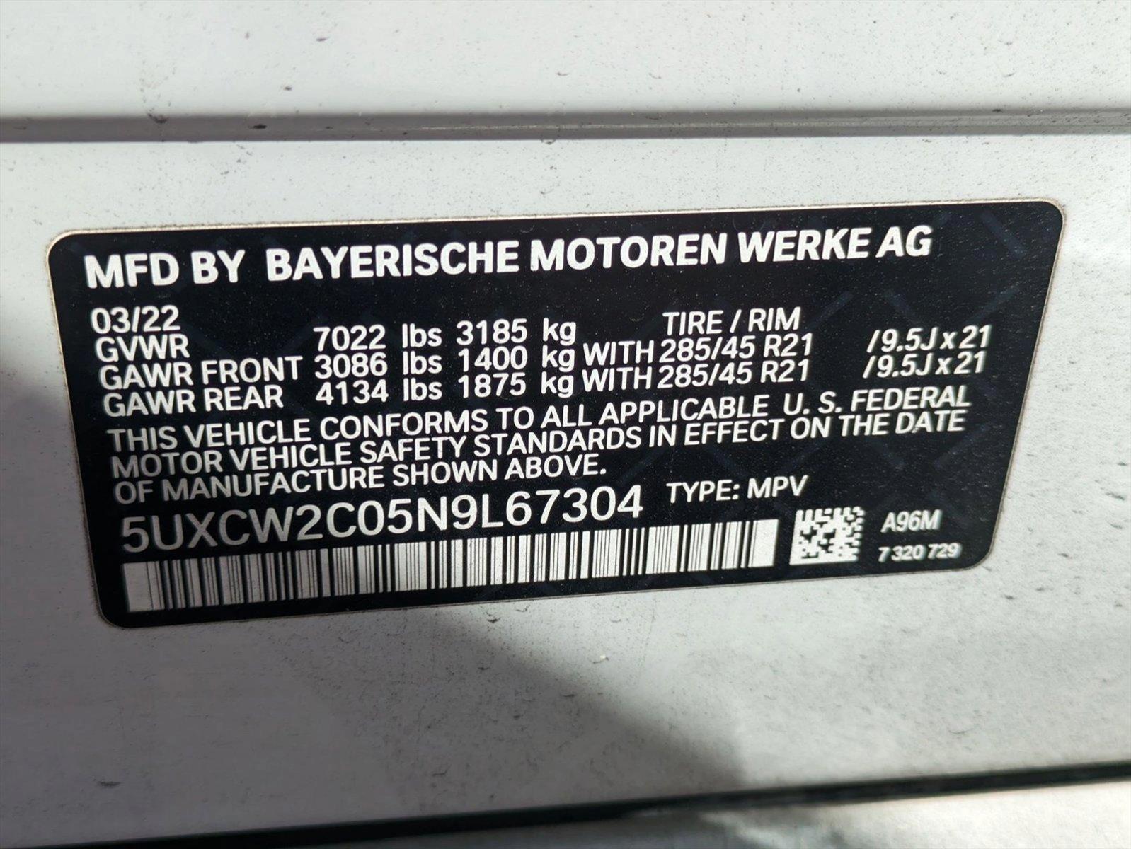 2022 BMW X7 Vehicle Photo in GREENACRES, FL 33463-3207