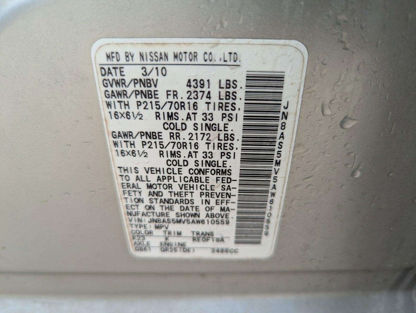 2010 Nissan Rogue Vehicle Photo in CORPUS CHRISTI, TX 78412-4902