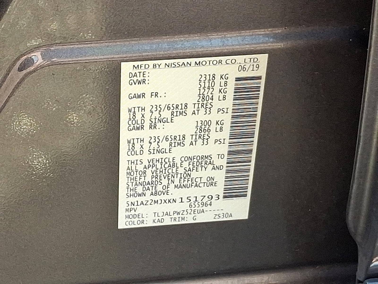 2019 Nissan Murano Vehicle Photo in Trevose, PA 19053