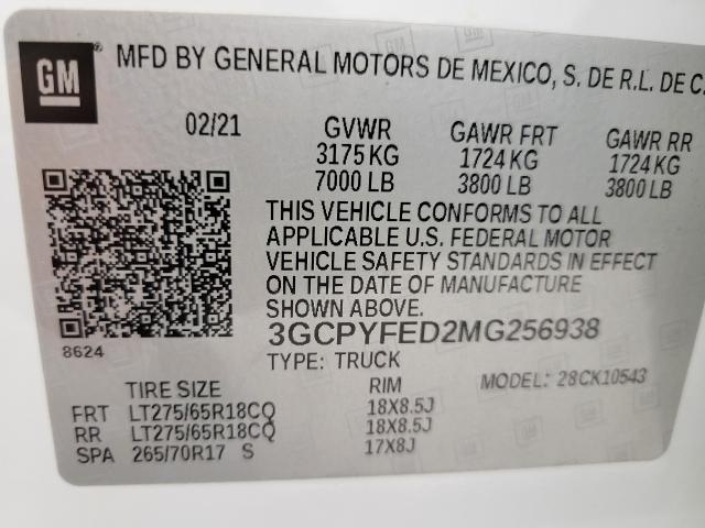 2021 Chevrolet Silverado 1500 Vehicle Photo in NEENAH, WI 54956-2243