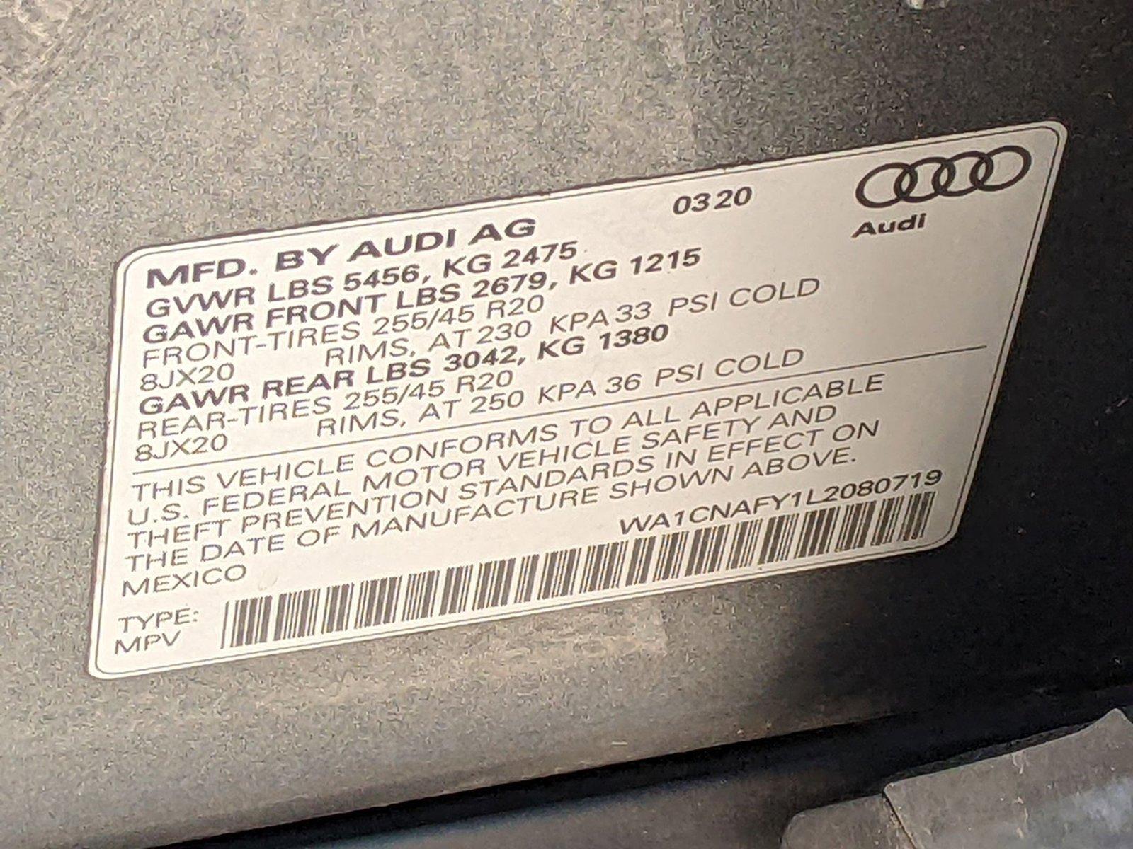 2020 Audi Q5 Vehicle Photo in Cockeysville, MD 21030