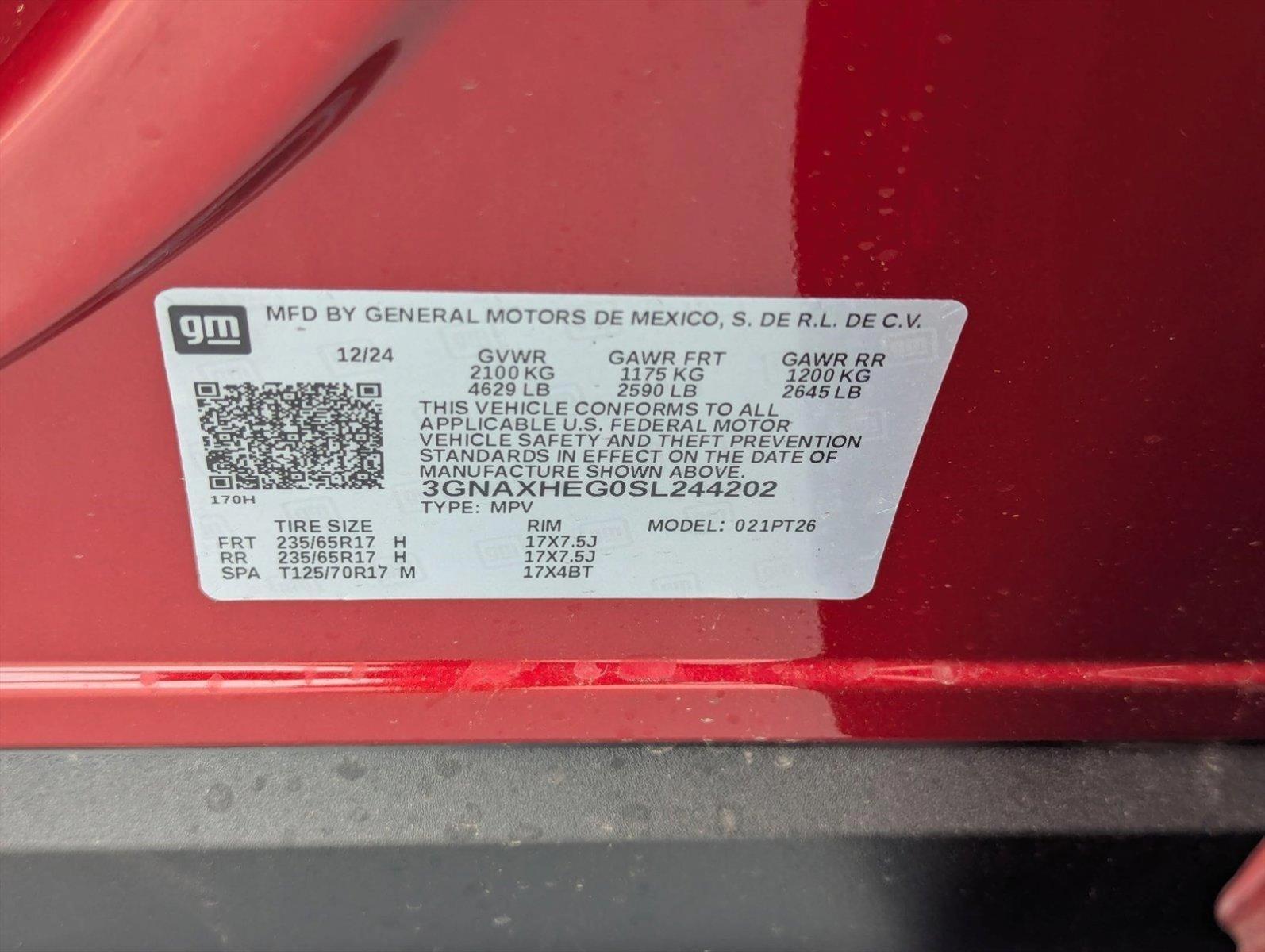 2025 Chevrolet Equinox Vehicle Photo in PEMBROKE PINES, FL 33024-6534