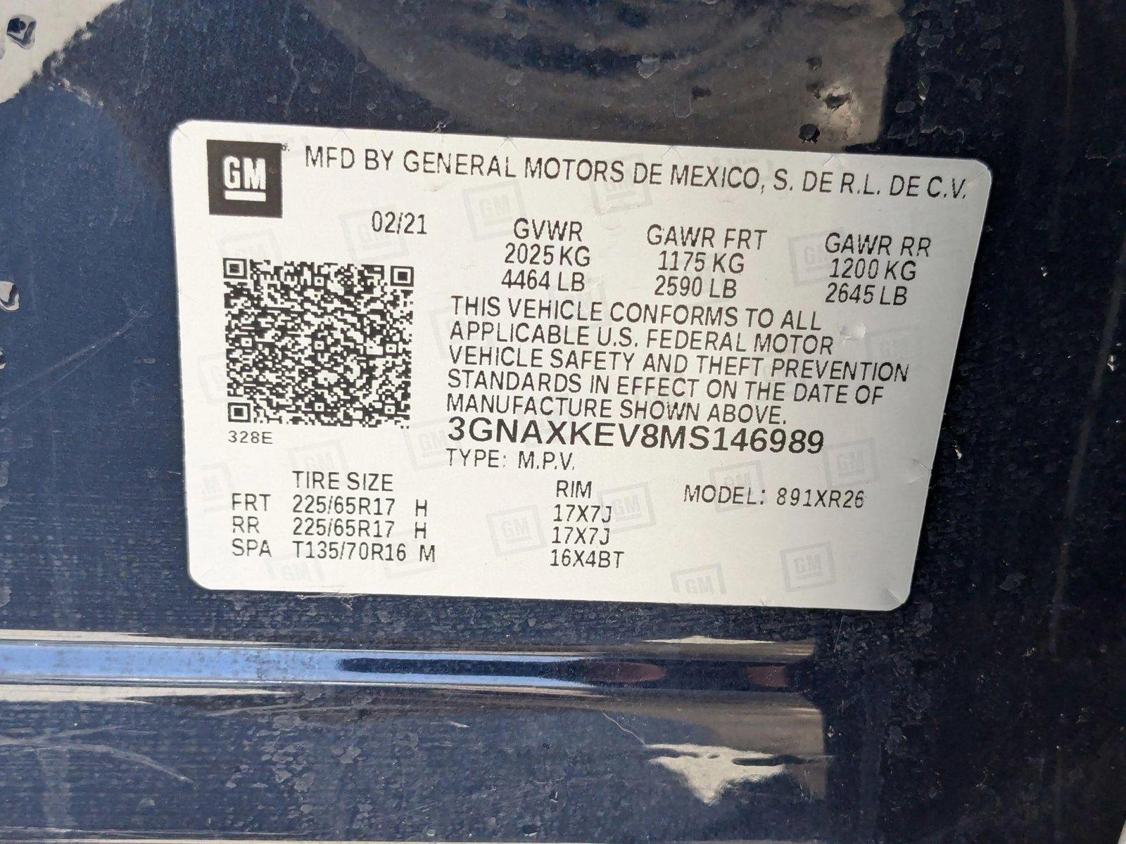 2021 Chevrolet Equinox Vehicle Photo in GILBERT, AZ 85297-0446