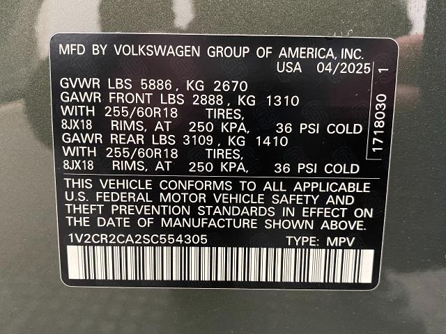2025 Volkswagen Atlas Vehicle Photo in Appleton, WI 54913