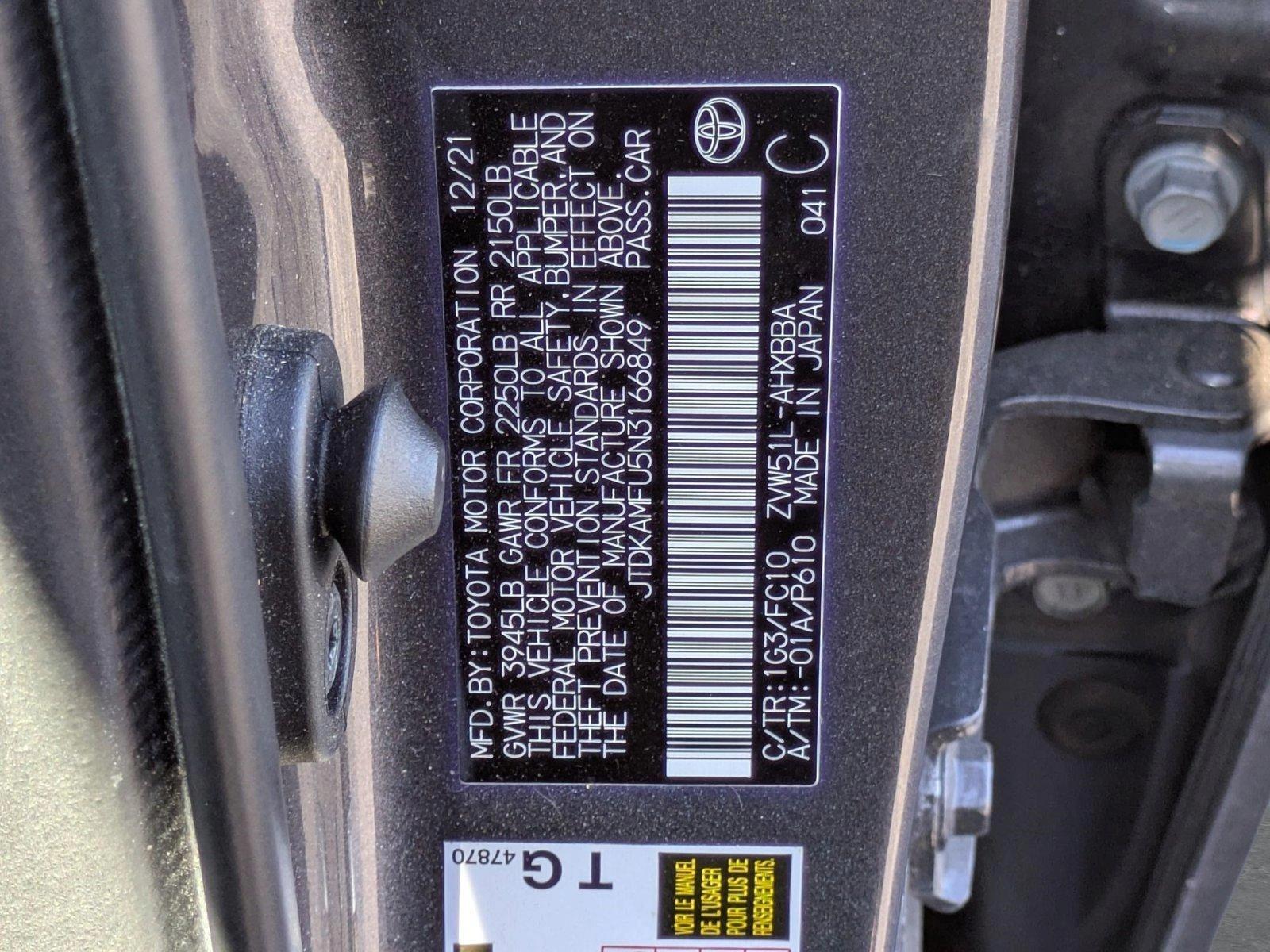 2022 Toyota Prius Vehicle Photo in CLEARWATER, FL 33764-7163