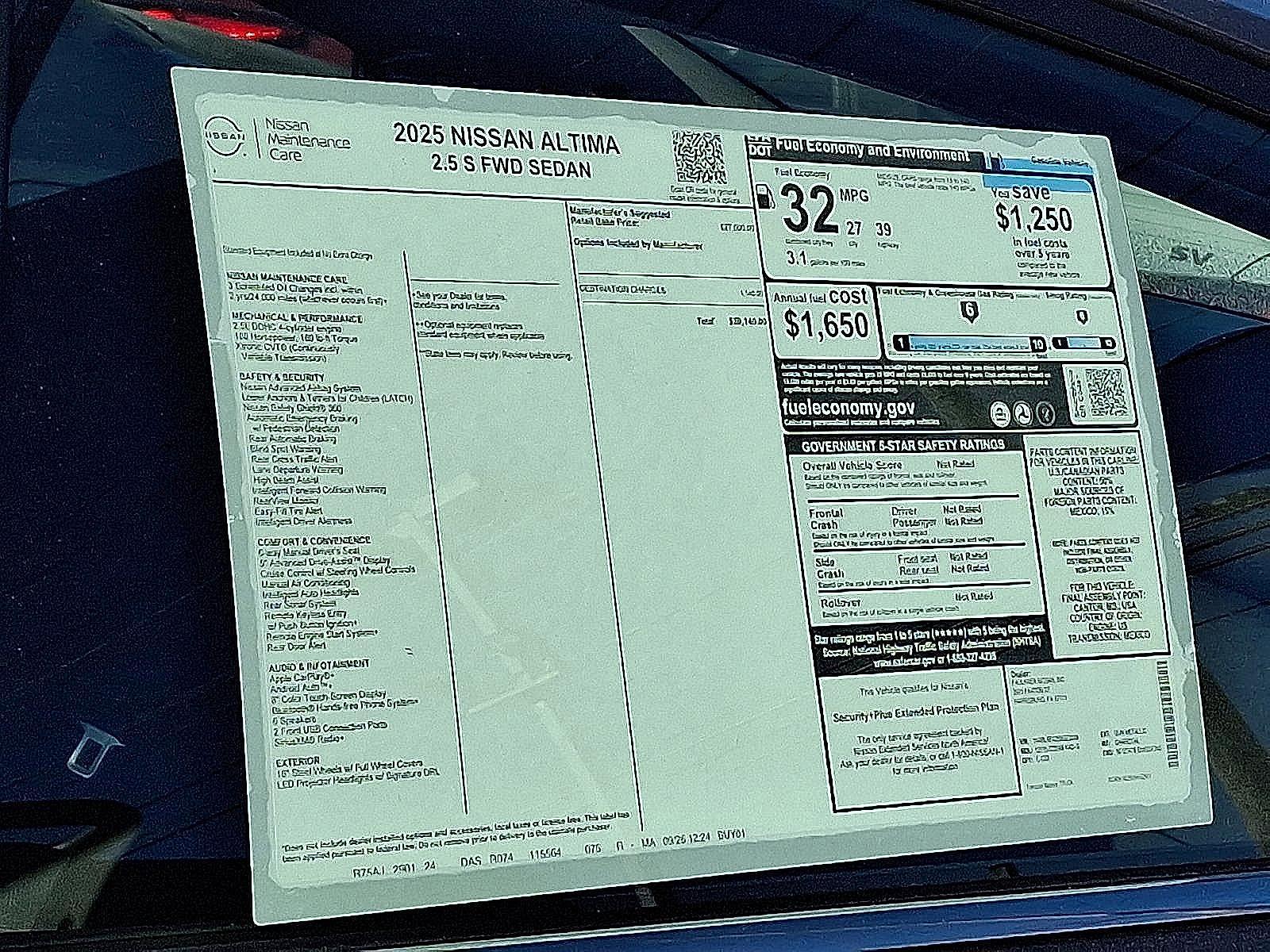 2025 Nissan Altima Vehicle Photo in Mechanicsburg, PA 17050-2306