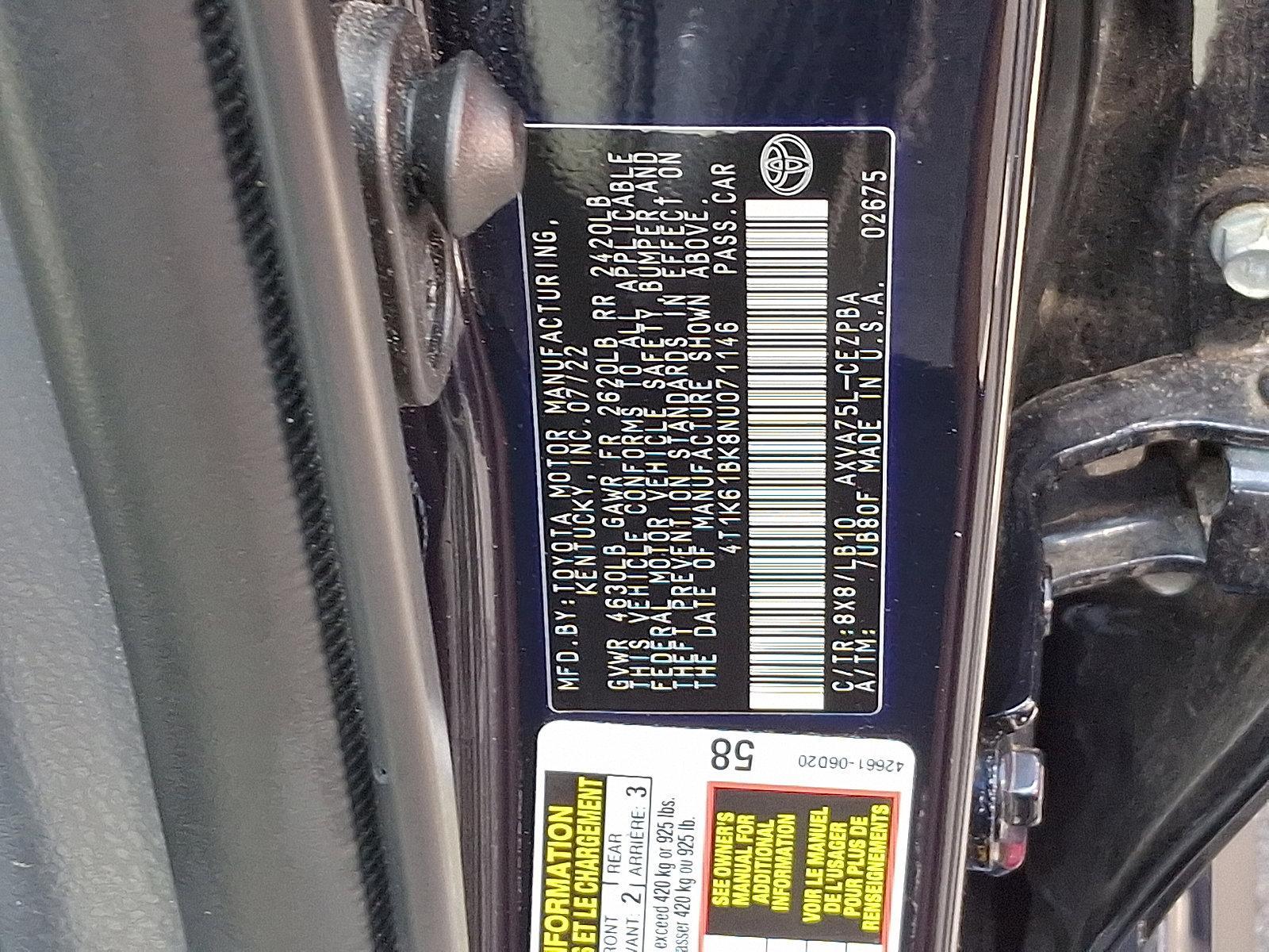 2022 Toyota Camry Vehicle Photo in Harrisburg, PA 17111