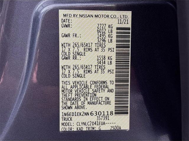 2022 Nissan Frontier Vehicle Photo in PUYALLUP, WA 98371-4149