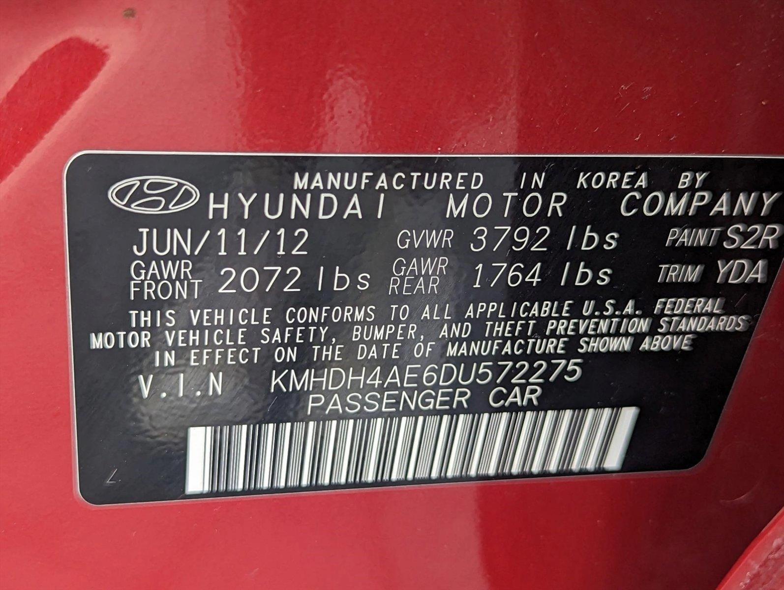 2013 Hyundai Elantra Vehicle Photo in SPOKANE, WA 99212-2978