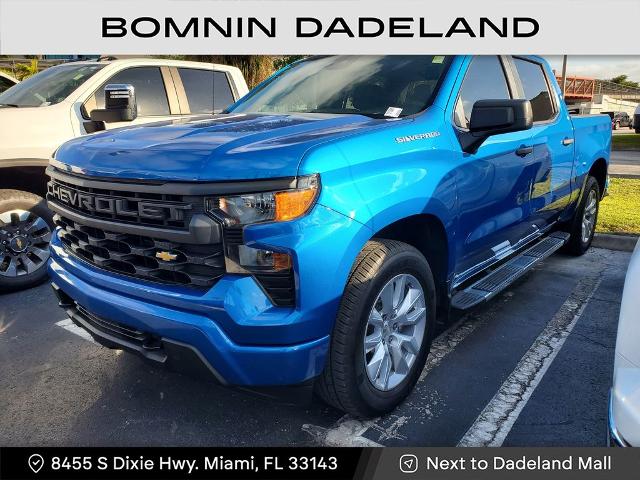Used 2022 Chevrolet Silverado 1500 Custom with VIN 1GCPABEK0NZ638544 for sale in Miami, FL