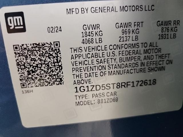 2024 Chevrolet Malibu Vehicle Photo in OSHKOSH, WI 54904-7811