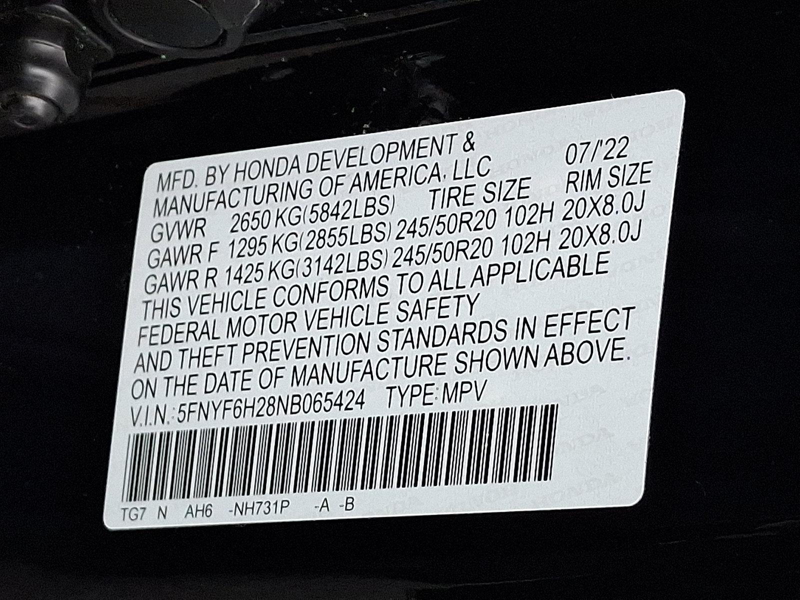 2022 Honda Pilot Vehicle Photo in Harrisburg, PA 17111-1033