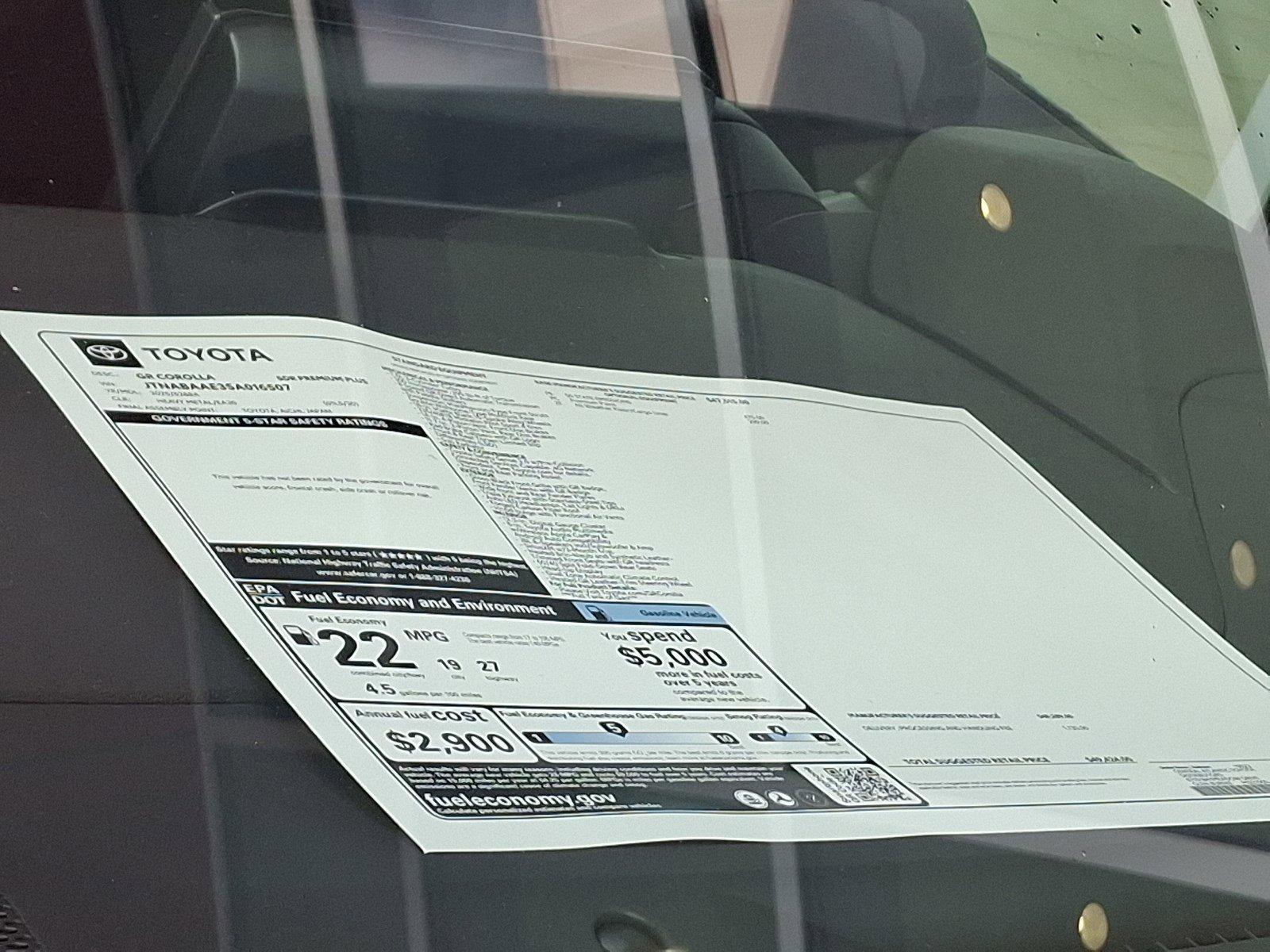 2025 Toyota GR Corolla Vehicle Photo in Harrisburg, PA 17111